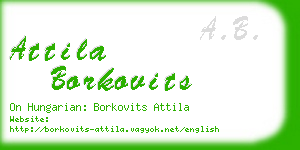 attila borkovits business card